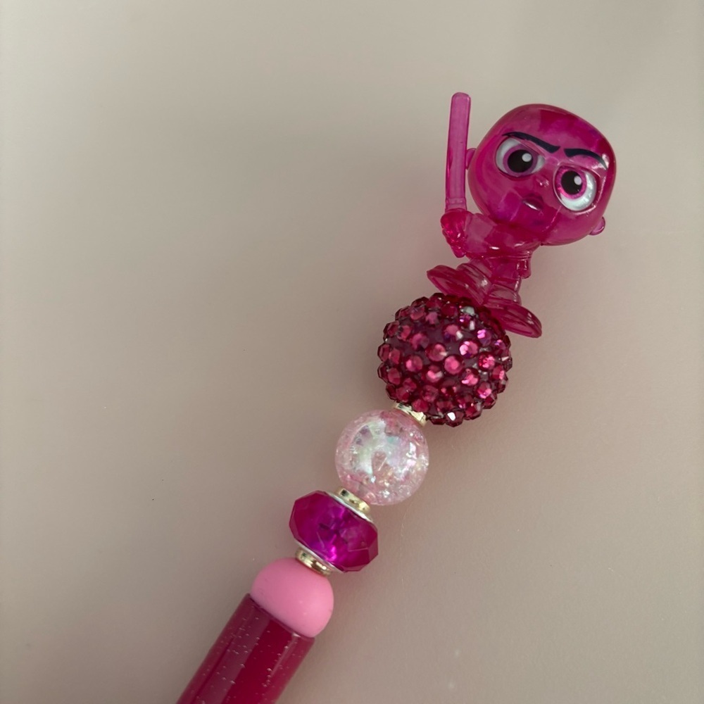 Disney Doorables: Star War: Pink Mace Windu handmade beaded pen